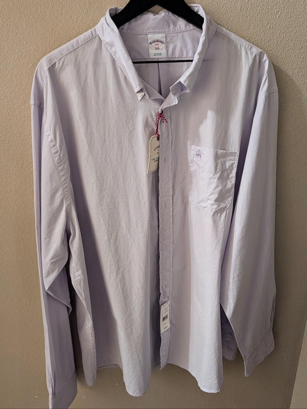 Brooks Brothers Light Lavender Long-Sleeve Button-Down Shirt